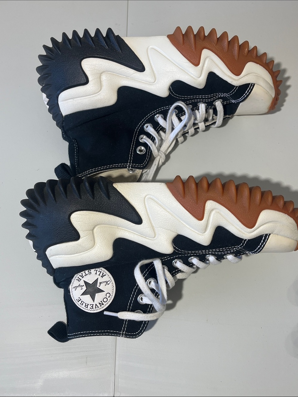 Converse Run Star Motion Black and White High-Top Sneakers - Picture 3 of 14